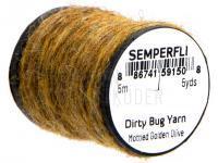 Semperfli Dirty Bug Yarn 5m 5yds - Mottled Golden Olive