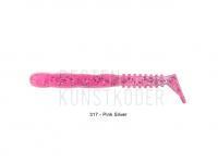 Gummifisch Reins Rockvibe Shad 1.2 inch - 317 Pink Silver