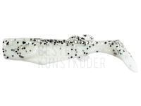 Gummifisch Relax Kalifornia 3 inch - L008 White, Clear-Silver, Black Glitter, Laminated