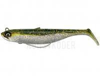 Gummifisch SG Savage Minnow Weedless 10cm 16g 2+1pcs - Green Silver