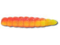 Quantum Gummiköder Magic Trout B-Maggot 25mm - Garlic | Orange-yellow