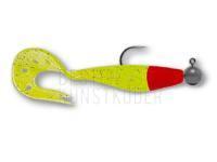 Gummifishe Delalande Sandra 12cm 10g - 100 - Chartreuse Tête Rouge