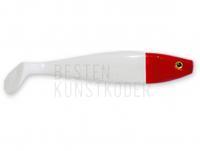 Gummifishe Delalande Shad GT 11cm - 61 - Blanc Tête Rouge