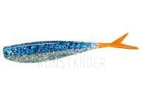 Gummifishe Lunker City Fat Fin-S Fish 3.5" - #279 Blue Ice/ Fire Tail