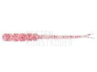 Gummifishe Mustad AJI Worm Bachi-Bachi 2" 5cm - Clear Red Glitter