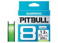 Geflochtene Schnüre Shimano Pitbull PE 8 Lime Green 150m #1.2