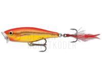 Skitter Pop 9cm - Steel Gold Fluorescent Red