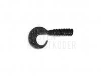 Gummifishe Delalande King 3cm - 22 - Noir Pailleté