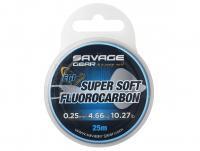 Fluorocarbon Schnüre Savage Gear Super Soft Fluorocarbon Egi Pink 25m 0.29mm 6.03kg 13.29lb
