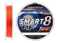 Geflechtschnur Favorite Smart PE 8x 150m (red orange) - #0.6/0.132mm 12lb