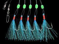 Dega Glitter Mackerel-Rig 5 hooks - Blue