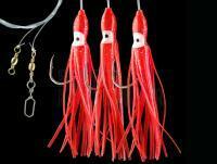 Dega Octopus-Rig 3 hooks - Japan Red