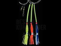 Dega Sea Rig 3 UV Octopus Side Arms 13cm Size 7/0 - Mix-Colors