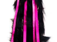 Hareline Zonkerstrips Bling Rabbit Strips - Black with Fl Pink Accent