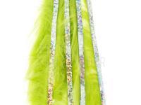 Hareline Zonkerstrips Bling Rabbit Strips - Chartreuse with Holo Silver Accent