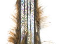 Hareline Zonkerstrips Bling Rabbit Strips - Hare's Ear with Holo Silver Accent