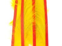 Hareline Zonkerstrips Bling Rabbit Strips - Yellow with Fl Fire Red Accent