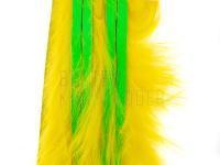 Hareline Zonkerstrips Bling Rabbit Strips - Yellow with Fl Green Chartreuse Accent