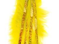 Hareline Zonkerstrips Bling Rabbit Strips - Yellow with Holo Gold Accent