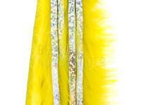 Hareline Zonkerstrips Bling Rabbit Strips - Yellow with Holo Silver Accent